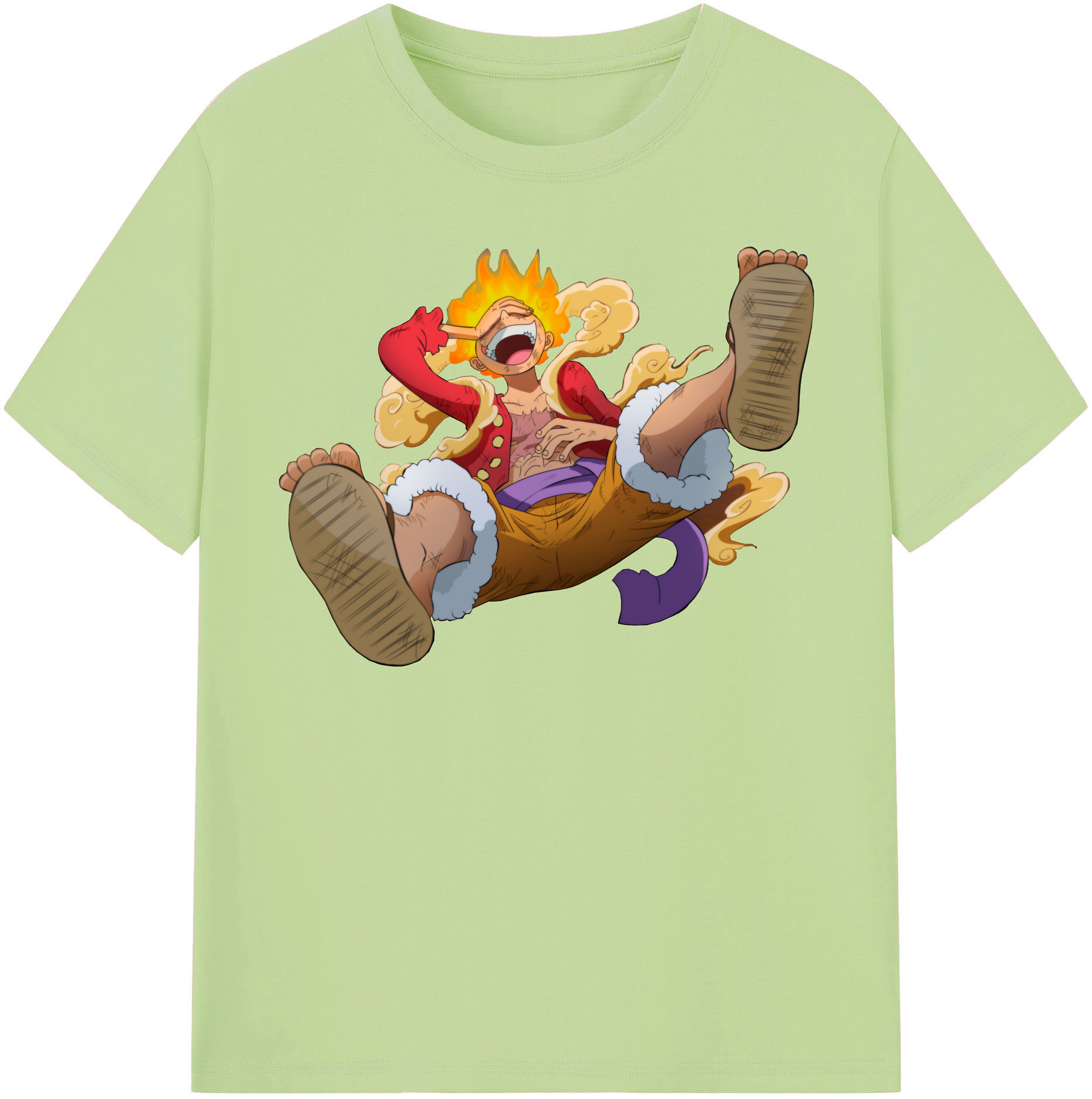 ワンピース モンキー・D・ルフィ ONE PIECE Monkey D. Luffy 綿100％半袖Tシャツ（フロントプリント）